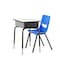 Flash Furniture HERCULES Student Desk w/Open Front Metal Book Box, Gray Desktop, Black Frame and Navy Stack Chair FD-DESK-GYB-SCH3NB-GG - alternate 1